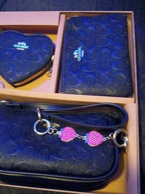 Will Do Trades  Coach Women's Black Signature Leather